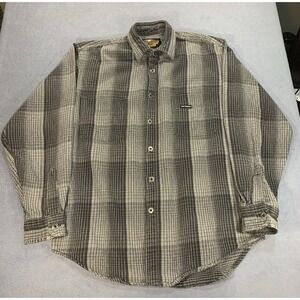 Harley Davidson Men'sMedium Button Down Long Sleeve Grey Cotton